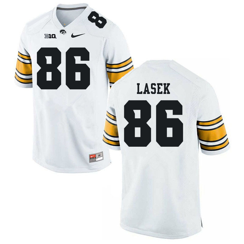 Men #86 Zack Lasek Iowa Hawkeyes College Football Jerseys Sale-White